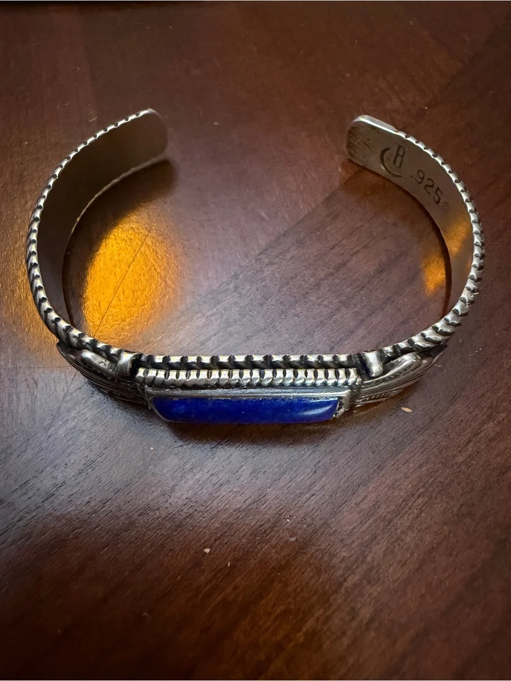 Carolyn Pollack Silver Bracelet with Lapis Blue Stone